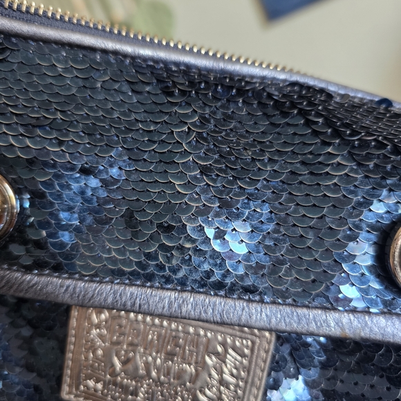 Coach Poppy Blue Sequin Crossbody Bag - Picture 4 of 9